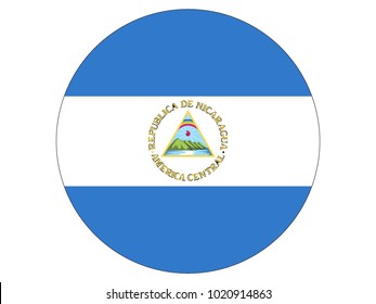 D Button Flag Nicaragua Vector Illustration Stock Vector Royalty Free