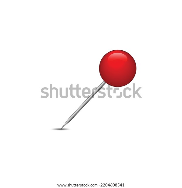 Round Push Pin Vector Art Graphics Stock Vector Royalty Free