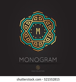 Royal Elegant Linear Abstract Monogram Vector