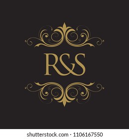 Rs Initial Logo Ornament Ampersand Monogram Stock Vector Royalty Free