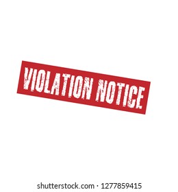 Rubber Stamp Text Violation Notice Insidedesigned Stock Vector Royalty