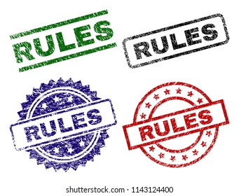 Rules Seal Imprints Corroded Texture Black Stock Vector Royalty Free