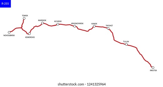 German Highway Route A4 Bundesautobahn 4 เวกเตอรสตอก ปลอดคา