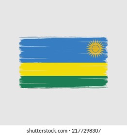 Rwanda Flag Brush Strokes National Flag Stock Vector Royalty Free Shutterstock