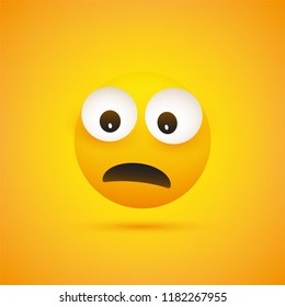 Sad Emoji Pop Out Eyes Simple Stock Vector Royalty Free