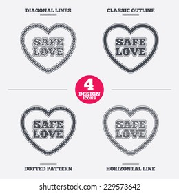 Safe Love Sign Icon Safe Sex Stock Vector Royalty Free 229573642