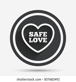 Safe Love Sign Icon Safe Sex Stock Vector Royalty Free