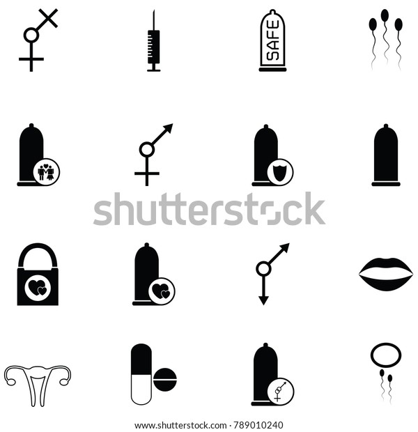 Safe Sex Icon Set Stock Vector Royalty Free Shutterstock