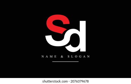 Sd Ds S D Abstract Letters Stock Vector Royalty Free