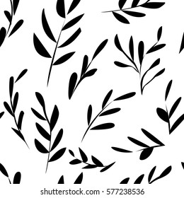 Set Decorative Leaf Silhouette Different Vector Stock Vector Royalty