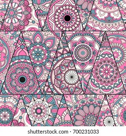 Seamless Mandalas Pattern Vintage Decorative Elements Stock Vector