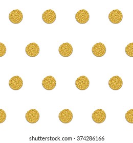 Gold Glittering Polka Dot Seamless Pattern Stock Vector Royalty Free