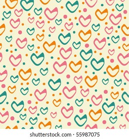 Seamless Texture Hearts Stock Vector Royalty Free 55987075 Shutterstock