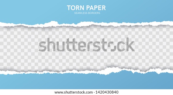 Seamless Torn Ripped Paper Layered Isolated Stock Vector Royalty Free