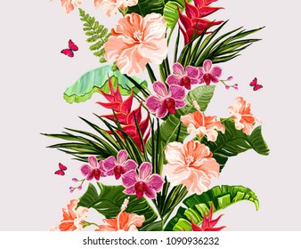 Seamless Vector Floral Summer Pattern Background Stock Vector Royalty