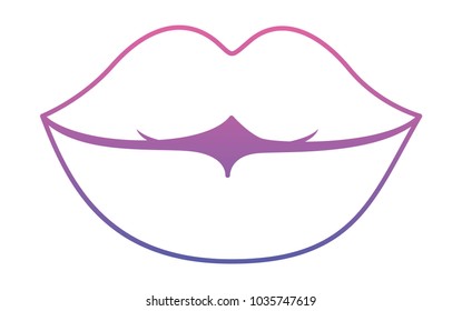 Sensuality Lips Isolated Icon Stock Vector Royalty Free