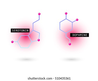 Serotonin Dopamine Stock Vector Royalty Free 510435361 Shutterstock