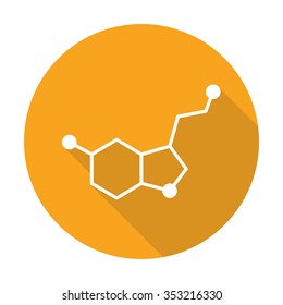 Vektor Stok Serotonin Icon Vector Illustration Tanpa Royalti