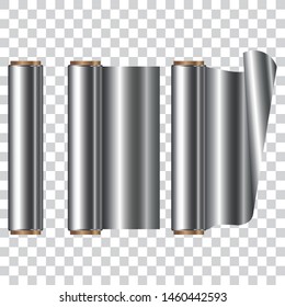 Set Aluminium Foil Rolls Vector Illustration Stock Vector Royalty Free