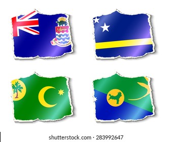 Set Flags Vector Illustration Stock Vector Royalty Free