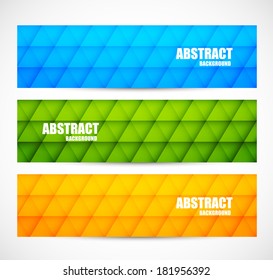 Abstract Trendy Vector Banner Header Set Stock Vector Royalty Free