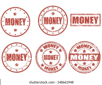 Set Grunge Rubber Stamps Word Money Stock Vector Royalty Free 148661948