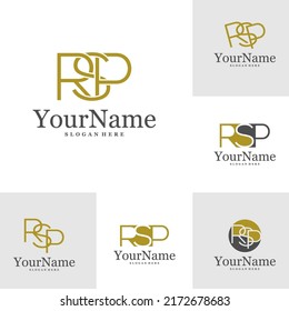 Set Letter R S P Logo Stock Vector Royalty Free Shutterstock