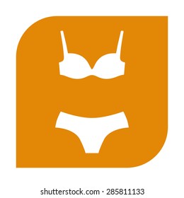 Set Lingerie Swimsuit Twopiece Bikini Silhouette Stock Vector Royalty