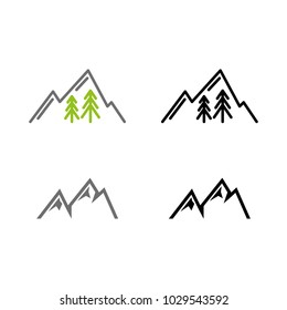 Mountains Peak Vector Icon Logo Design Stock Vector Royalty Free