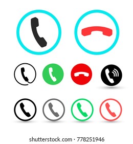 Set Phone Icon Isolated On Transparent Stock Vector Royalty Free