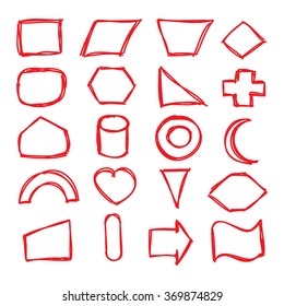 Vector Basic Shape Collection Your Design Stock Vector Royalty Free