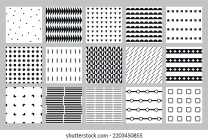 Set Semless Vector Patterns Design Template Stock Vector Royalty Free