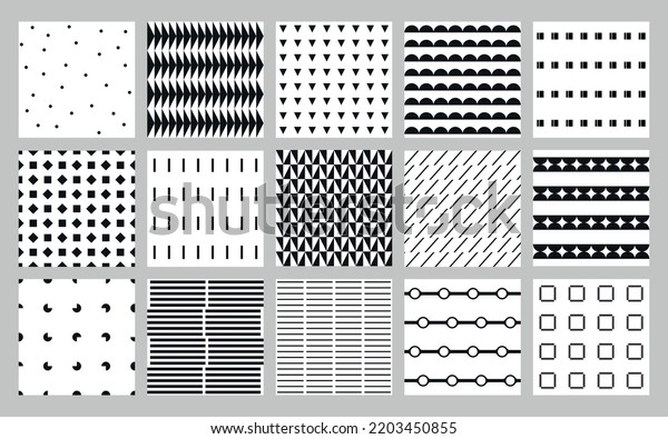 Set Semless Vector Patterns Design Template Stock Vector Royalty Free