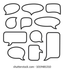 Set Speech Bubbles Vector Illustration Stock Vector Royalty Free