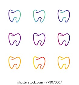 Tooth Teeth Vector Icons Set Stock Vector Royalty Free