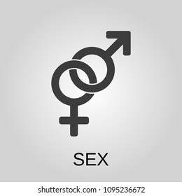 Sex Icon Sex Symbol Flat Design Stock Vector Royalty Free