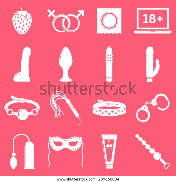 Sex Shop Icons Stock Vector Royalty Free