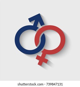 Sex Symbols Male Female Genders Vector Stock Vector Royalty Free