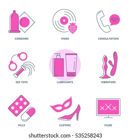 Sex Vector Icons Set Stock Vector Royalty Free 535258243 Shutterstock