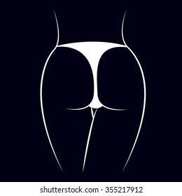 Sexy Ass Vector Illustration Stock Vector Royalty Free