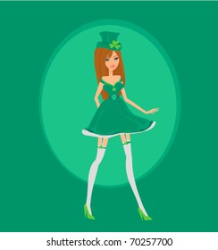 Sexy Leprechaun Girl Stock Vector Royalty Free Shutterstock