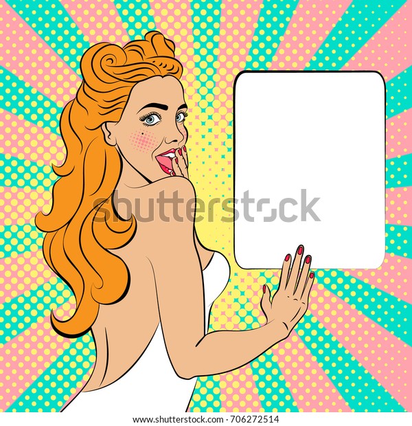 Sexy Surprised Blonde Pop Art Woman Stock Vector Royalty Free