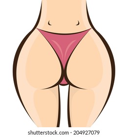 Sexy Woman Booty Vector Ass Girl Stock Vector Royalty Free