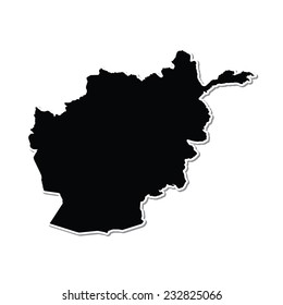 Afghanistan Outline Map State Shape Country 库存矢量图免版税1169989642