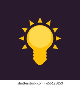 Shining Light Bulb Icon Stock Vector Royalty Free 655125853