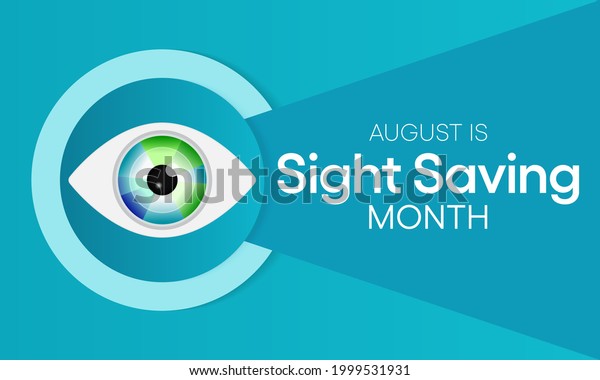 Sight Saving Month Observed Every Year Stock Vector Royalty Free