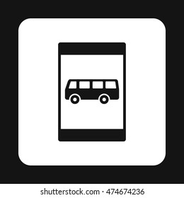 Bus Simple Sign Vector Black Icon Stock Vector Royalty Free 1362345437