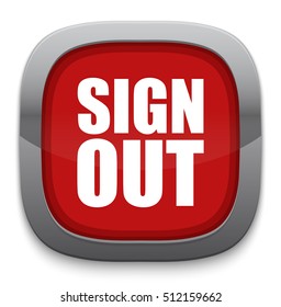 Sign Out Button Stock Vector Royalty Free