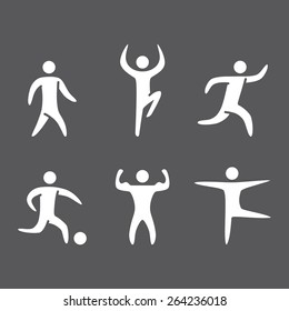 Silhouette Figures Athletes Popular Sports Stock Vector Royalty Free