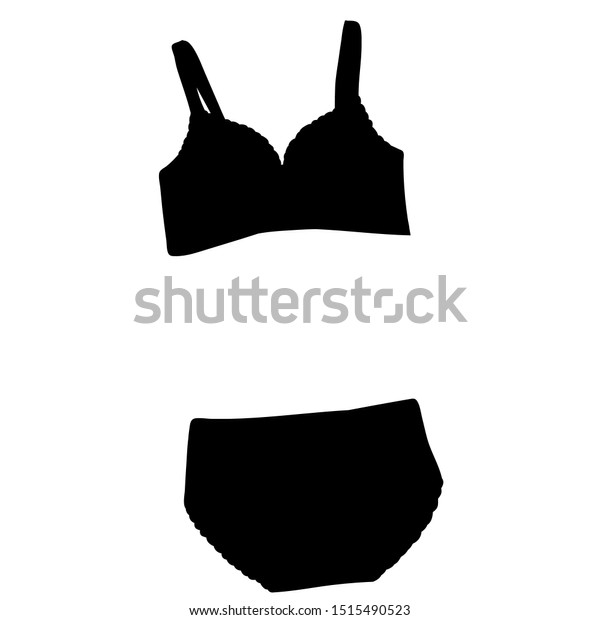 Silhouette Lingerie Underpants Bra Stock Vector Royalty Free